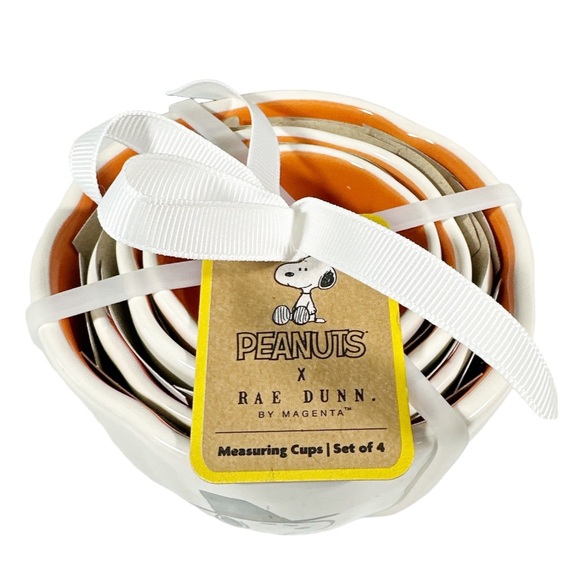 NEW Rae Dunn/Peanuts THANKSGIVING MEASURING CUPS Set/4 - Picture 3 of 6